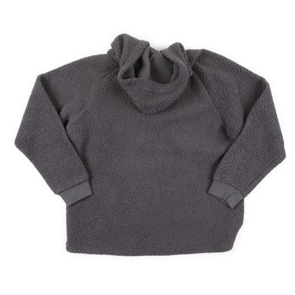 PINK by Victoria's Secret grey 1/2 zip sherpa fleece hoodie size L - Picture 4 of 10